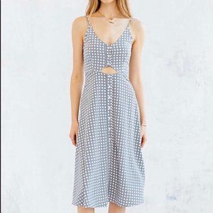 Urban Outfitters Midi Cutout Check Dress